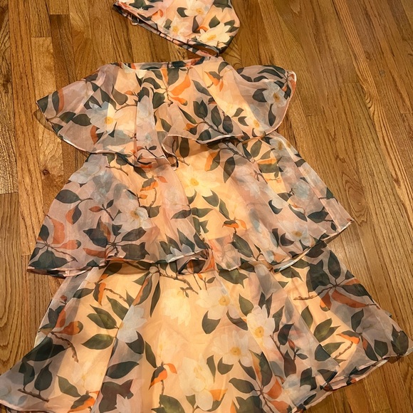 Flower Garden Crop top set new size medium - Picture 10 of 11